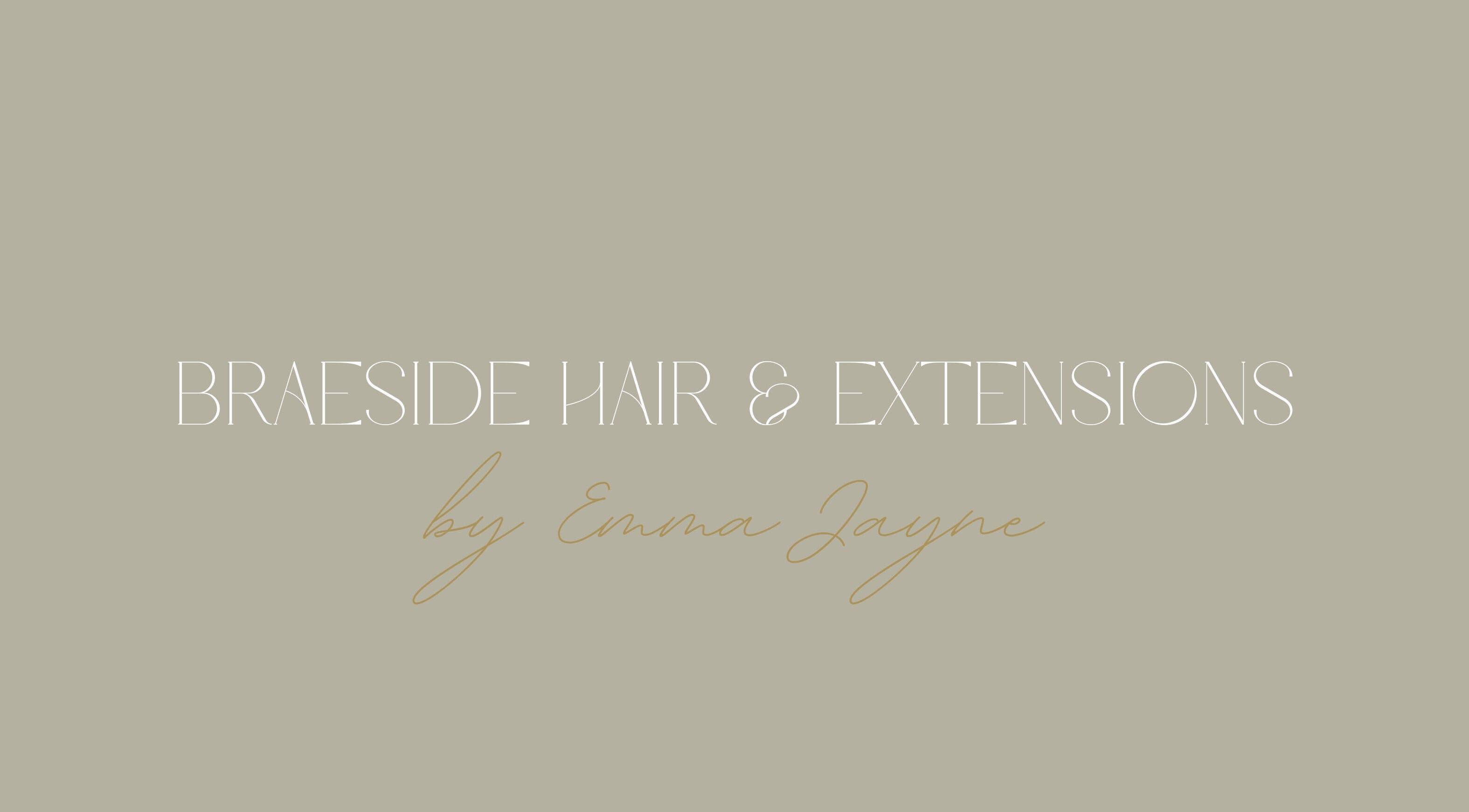 Logo of Braeside Hair & Extensions, located in Huddersfield, England, GB with elegant text design.