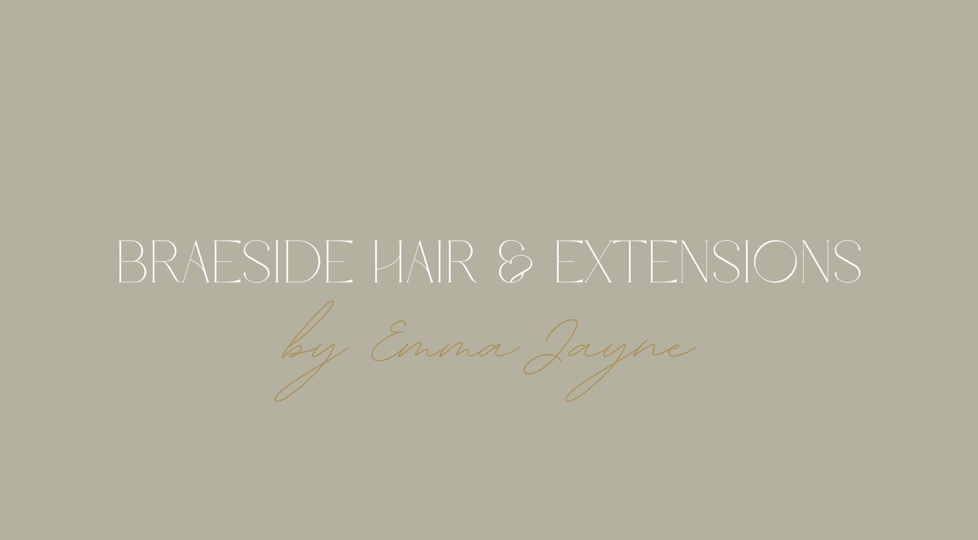 Logo of Braeside Hair & Extensions, located in Huddersfield, England, GB with elegant text design.
