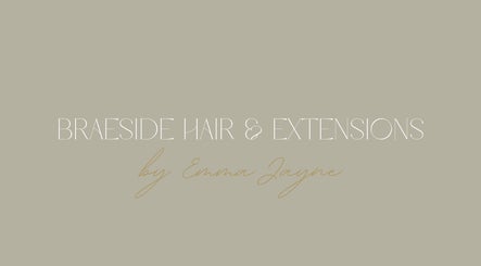 Braeside Hair & Extensions logo in elegant script at Huddersfield, England, GB.