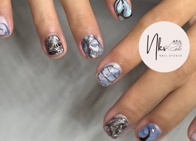 Intricate nail art design at Nails By Nks in Phnom Penh, Phnom Penh, KH, showcasing detailed artistry.