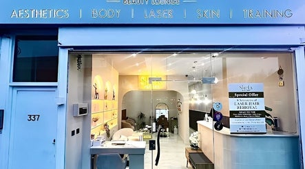 Front view of Shefa Beauty Lounge in London, England, GB showcasing modern aesthetic services.