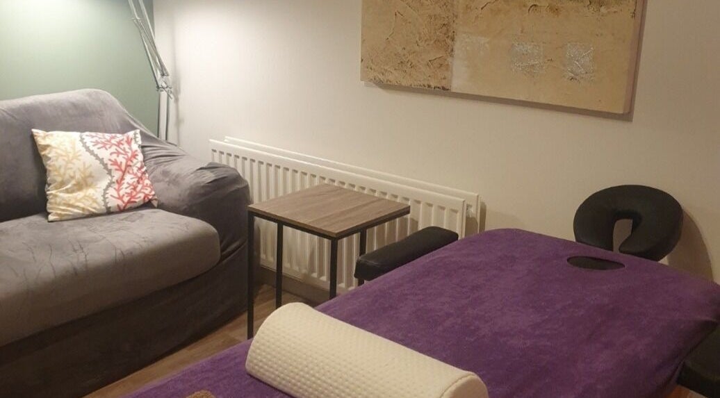 Relaxing therapy room at Pure Acupuncture NI - The Tranquillity Room, Lisburn, Northern Ireland, GB.