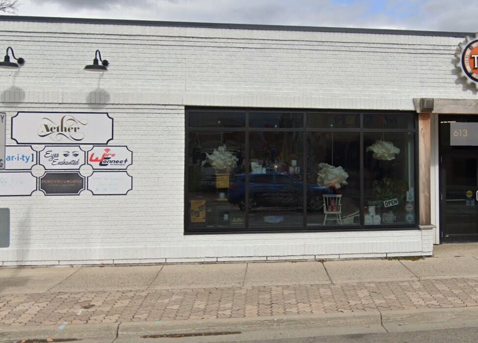 Exterior of The Sugar Lounge at St. Thomas, Ontario, CA showcasing modern design and inviting entrance.