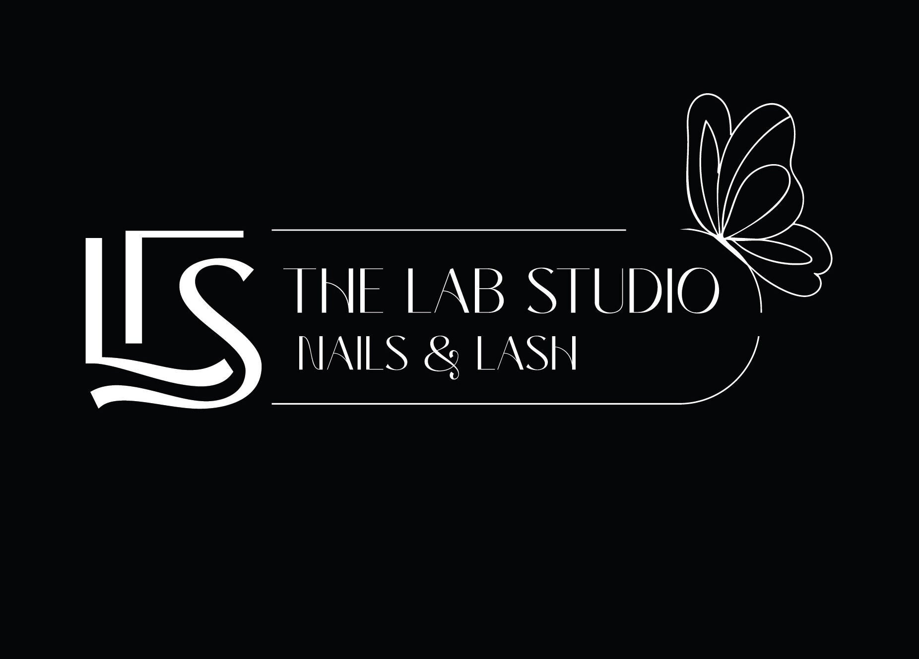 Logo of The Lab Studio Nails & Lash in Washington Township, Ohio, US with elegant butterfly design.