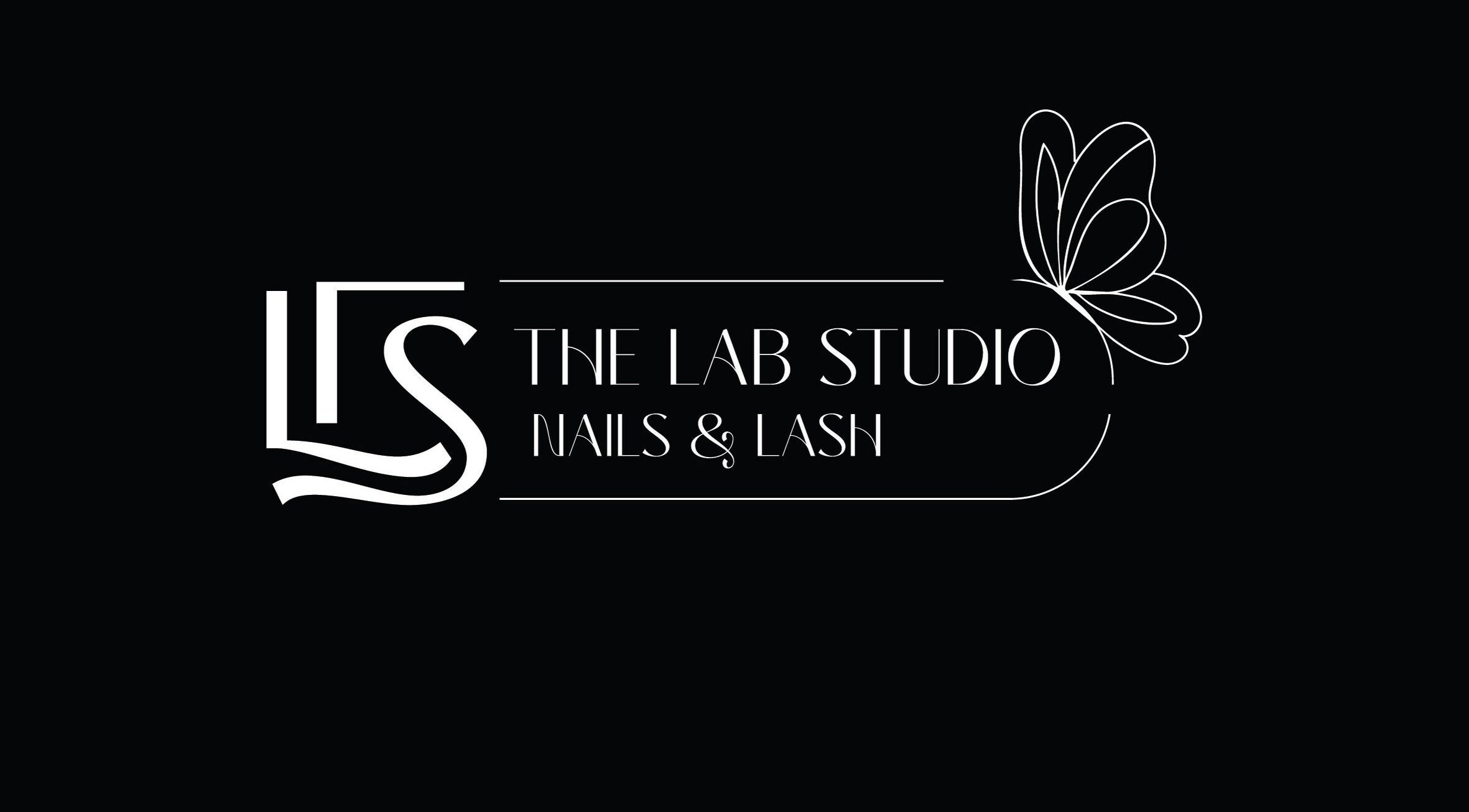 Logo of The Lab Studio Nails & Lash in Washington Township, Ohio, US with elegant butterfly design.