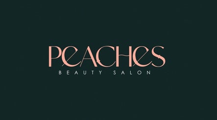 Logo of Peaches Beauty Salon, located in Timaru, Canterbury Region, NZ, showcasing a sophisticated design.