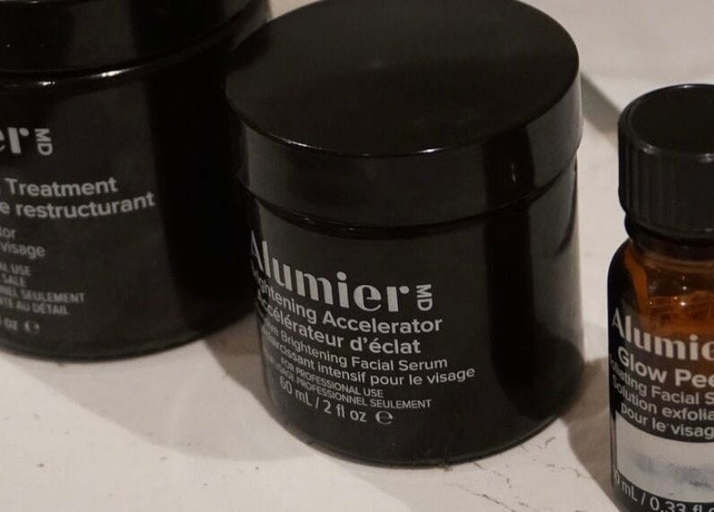 Premium skincare products at Cortés & Co Medispa, Usk, Wales, GB, featuring Alumier MD facial treatments.