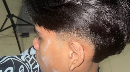 Close-up of a fresh haircut with a crisp fade at Yanzcuts in Singapore, Singapore, SG.