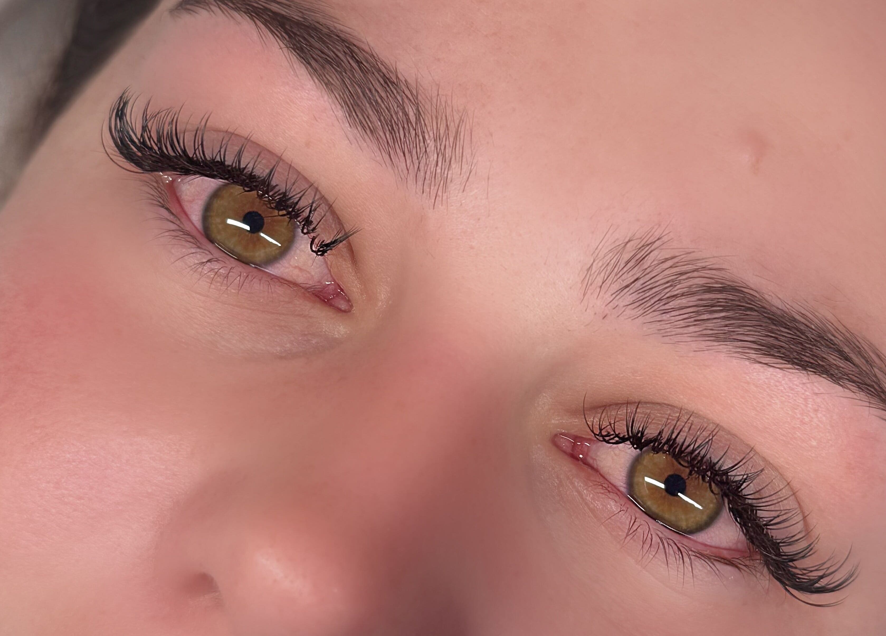 Close-up of elegant eyelash extensions at V's Lashes, Hamlyn Terrace, New South Wales, AU.