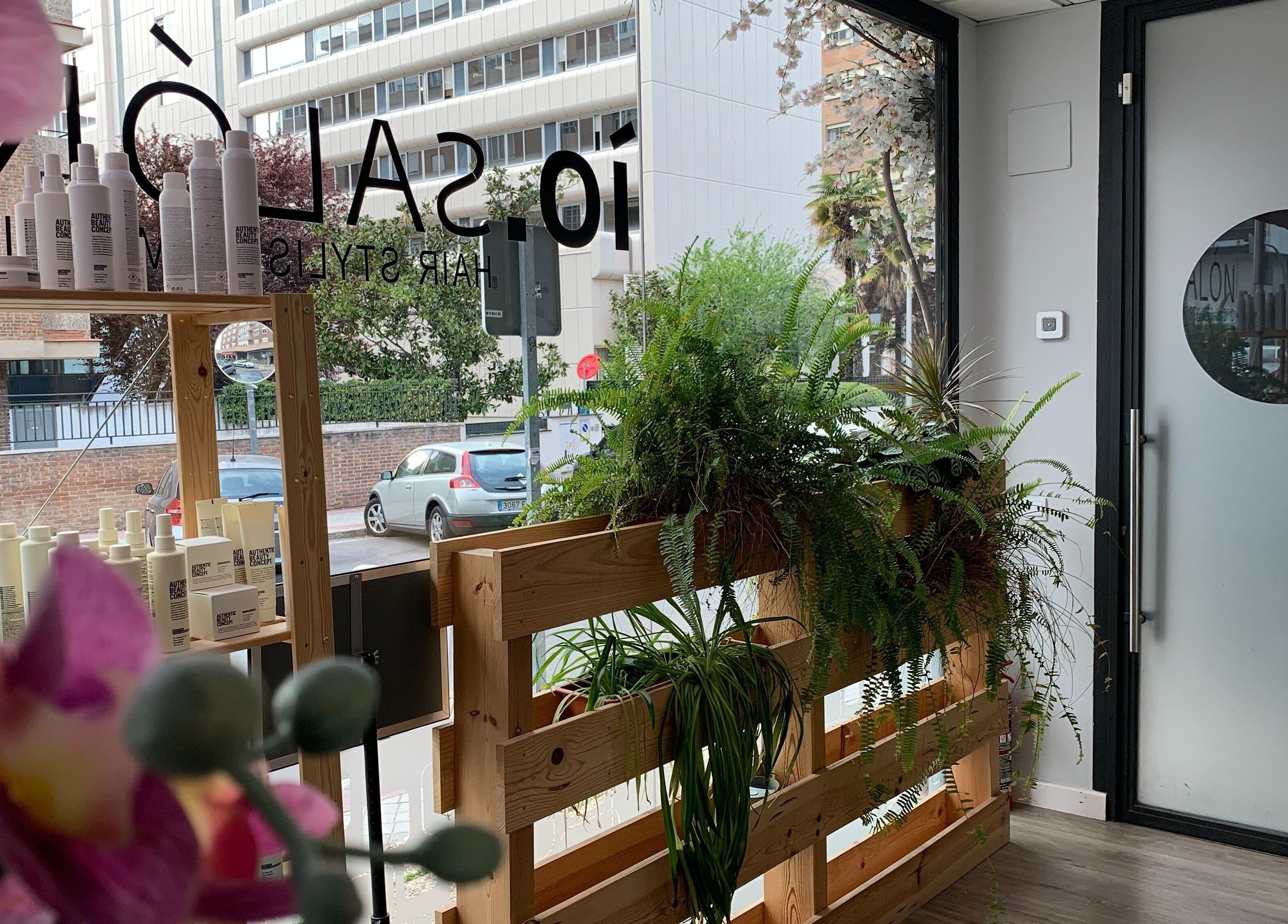 Vista de productos y plantas en la entrada de ío Salón, Madrid, Comunidad De Madrid, ES.