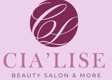 Logo de Cia’lise BeautySalon & more en Willemstad, CW sobre fondo rosa claro.