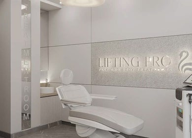 Modern treatment room at Lifting Pro Face and Body Treatments Spa in Dubai, Dubai, AE.