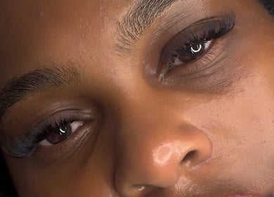 Close-up of enhanced lashes at Lash J Kreation, Cork, County Cork, IE, showcasing beauty expertise.