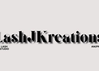 Lash J Kreation logo, Cork, County Cork, IE. Elegant black text on light gray background.