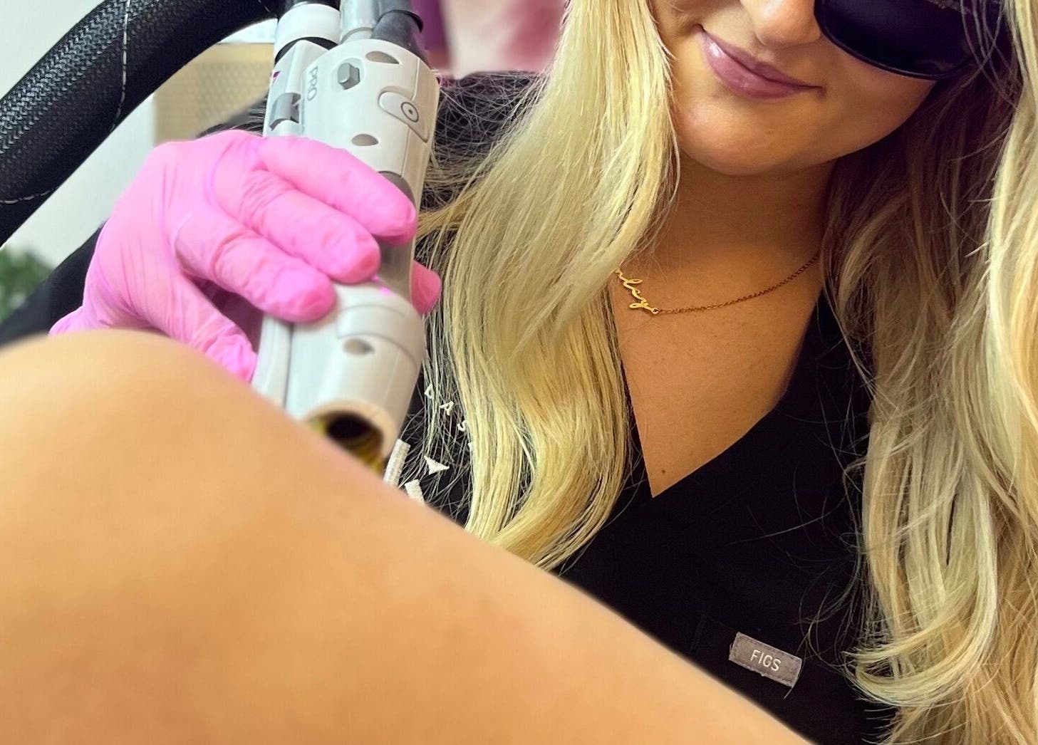 Professional laser treatment at Skiin Laser Clinic, Peterborough, England, GB enhancing skin glow and beauty.