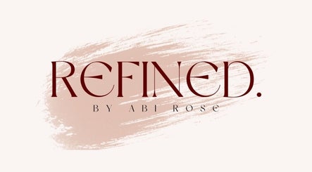 Refined. By Abi Rose logo on a brush-stroke backdrop, Caerphilly, Wales, GB.