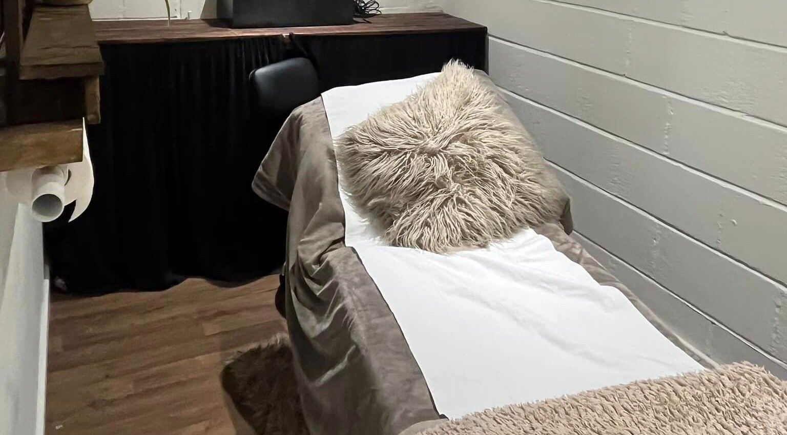 Relaxing spa bed setup at Unit Fifteen, Stock, England, GB for luxurious wellness treatments.