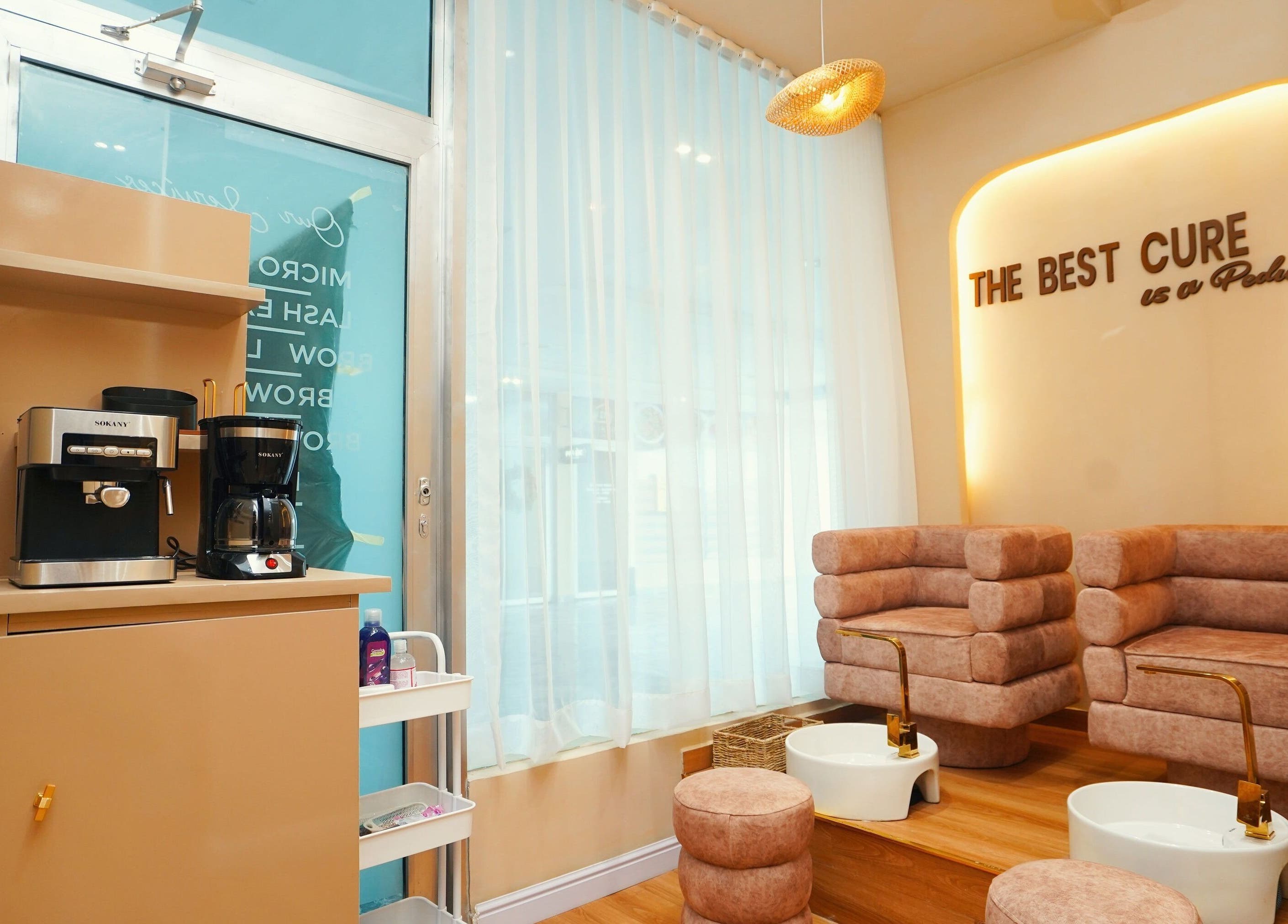 Relaxing pedicure chairs at Lash Room in Lagos, Lagos, NG offer a tranquil wellness experience.