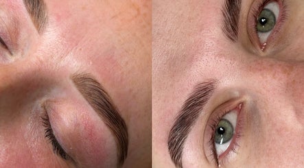 Before and after eyebrow grooming at Elzyt Brows by Patricija, Drogheda, County Louth, IE.