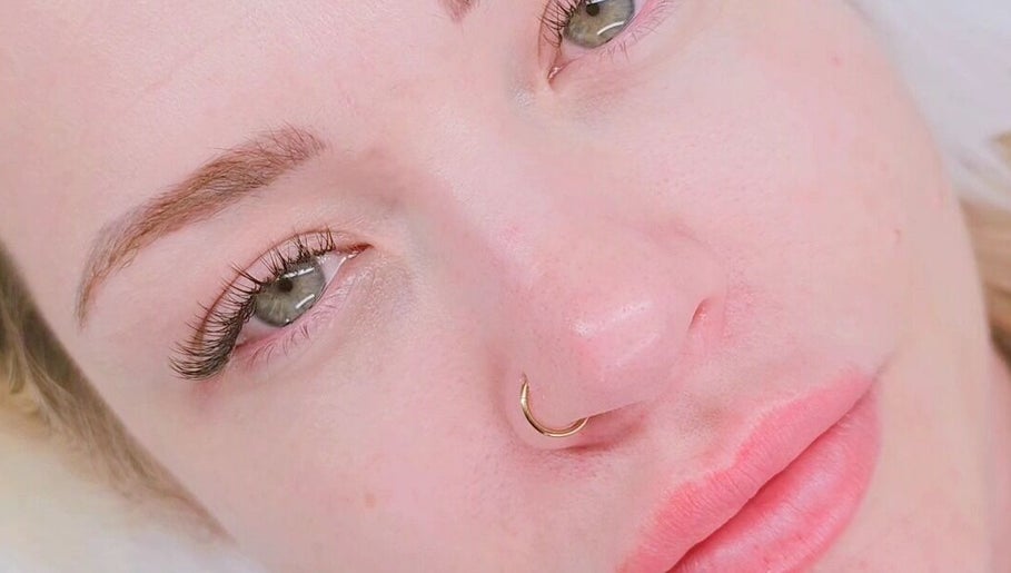 Close-up of eyelash extensions done at Triple Moon Beauty, Mandurah, Western Australia, AU.