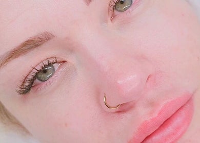 Close-up of eyelash extensions done at Triple Moon Beauty, Mandurah, Western Australia, AU.