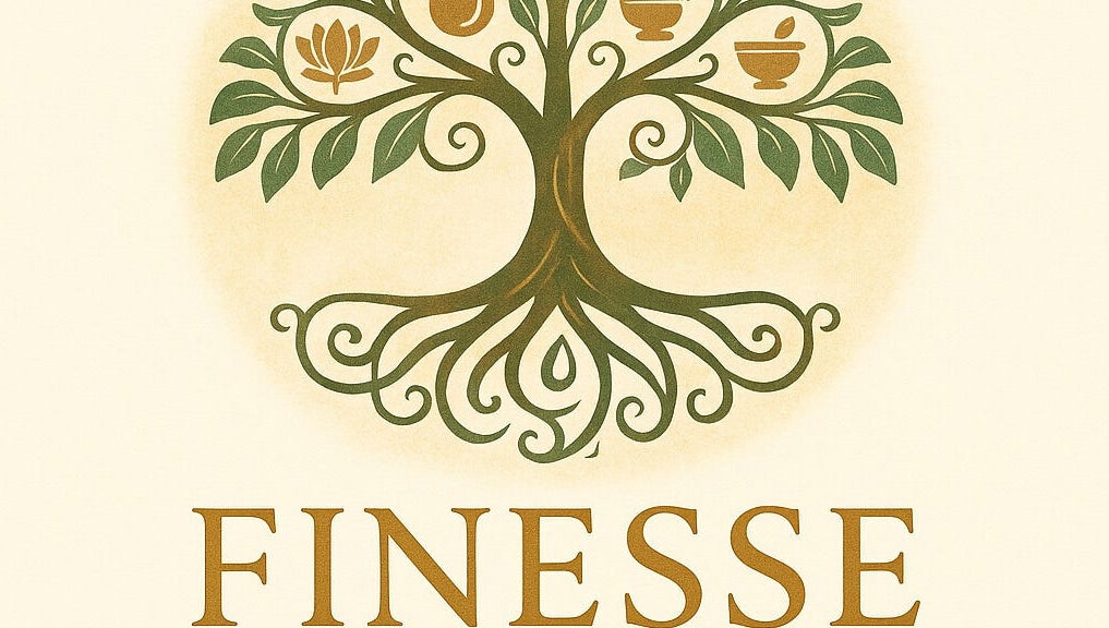 Finesse logo featuring a stylized tree with health symbols in Dunfermline, Scotland, GB.
