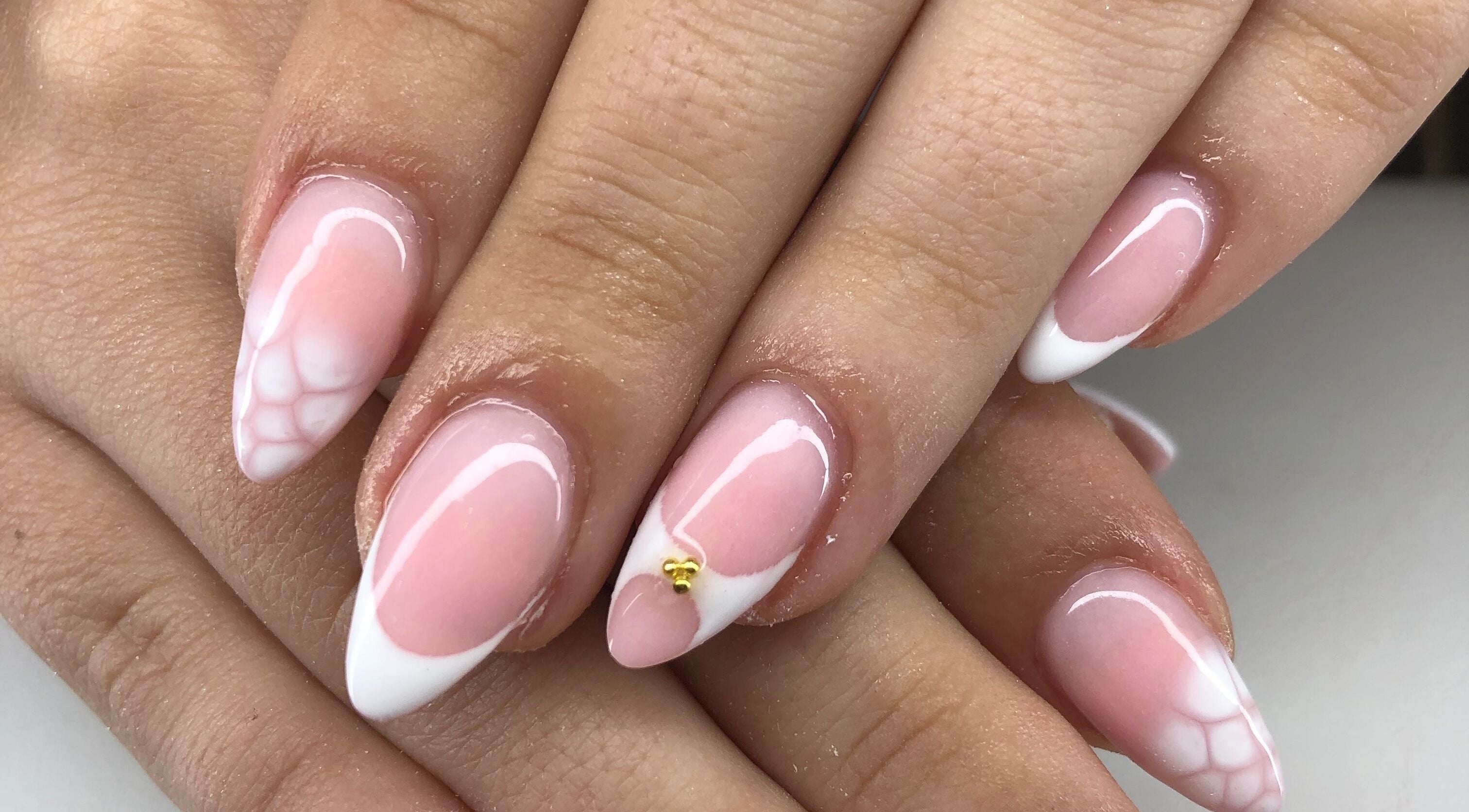 Close-up of elegant nail art at Naas, Co.Kildare W91 CK28, Naas, County Kildare, IE highlighting intricate designs.