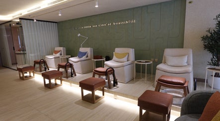 Luxurious pedicure chairs at Beautiholic salon, Al Khobar, Eastern Province, SA.