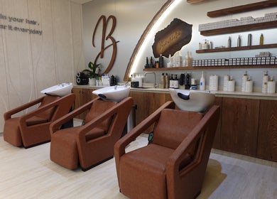 Elegant hair wash stations at Beautiholic salon, Al Khobar, Eastern Province, SA.