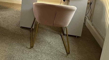 Stylish salon chair at Ellies Lash and Nails Studio, Saint Austell, England, GB. Perfect for comfort and aesthetics.