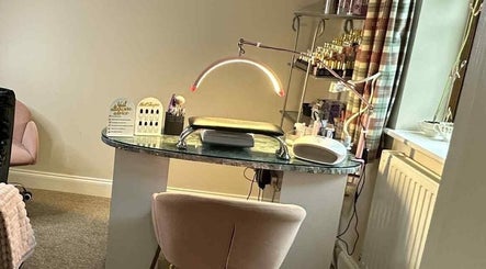 Nail station at Ellies Lash and Nails at The Beauty Cabin, Saint Austell, England, GB.