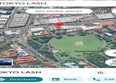 Aerial map view showing TOKYO LASH, Petersham, New South Wales, AU.