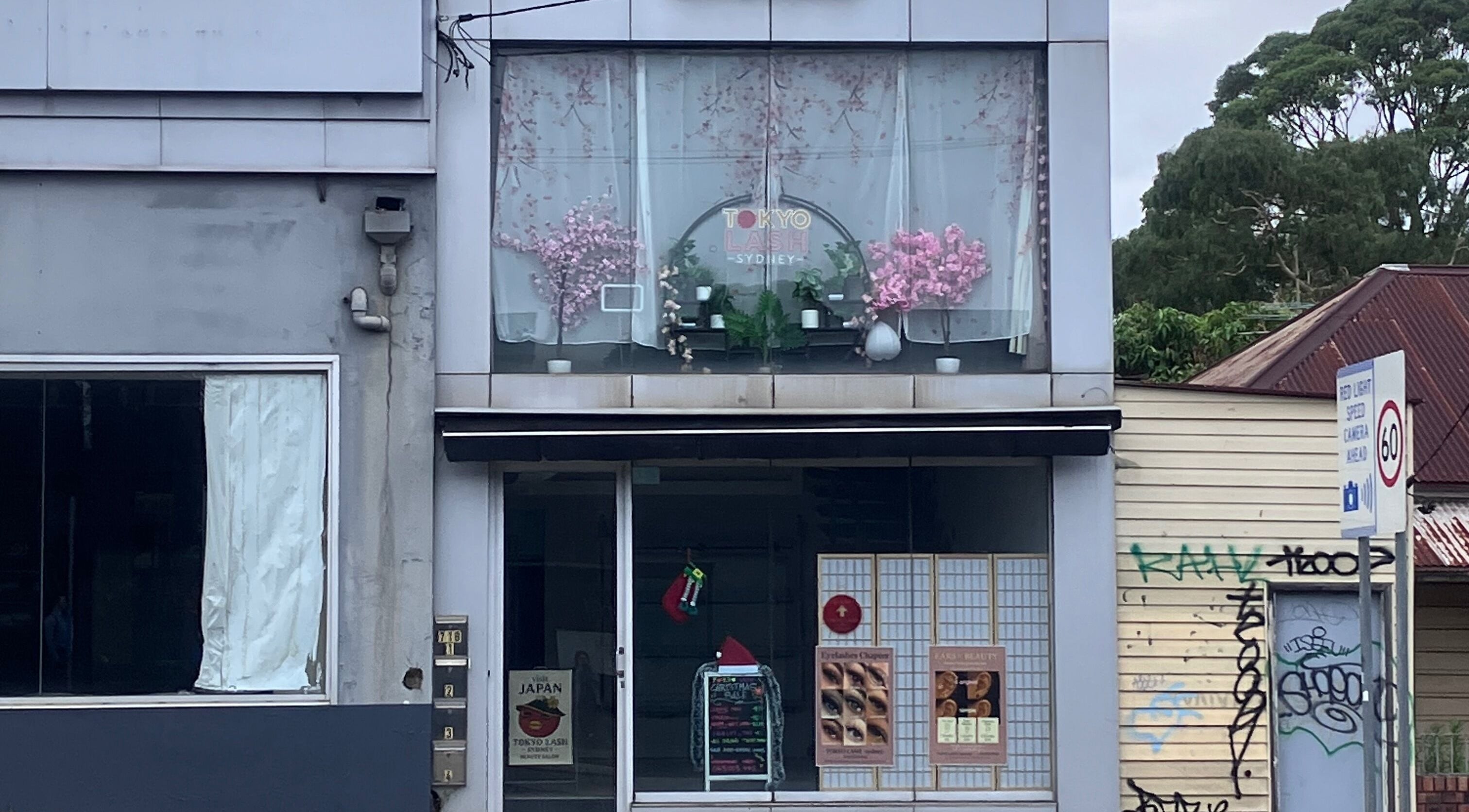Front view of TOKYO LASH in Petersham, New South Wales, AU, featuring elegant floral decor.