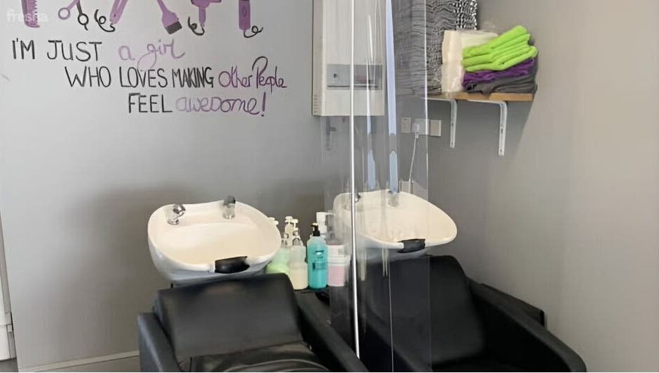 Chic hair wash station at The Hair Project, Ramsey, England, GB offering top-notch salon experience.