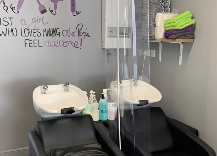 Chic hair wash station at The Hair Project, Ramsey, England, GB offering top-notch salon experience.