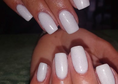 Elegant white nails by Nails By Riska ° Hair by Megs, Potchefstroom, North West, ZA.