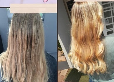 Stunning blonde hair makeover at Nails By Riska ° Hair by Megs, Potchefstroom, North West, ZA.