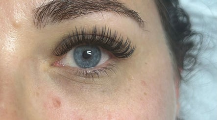 Close-up of styled eyelashes at Georgeous Beauty, Warfield, England, GB.