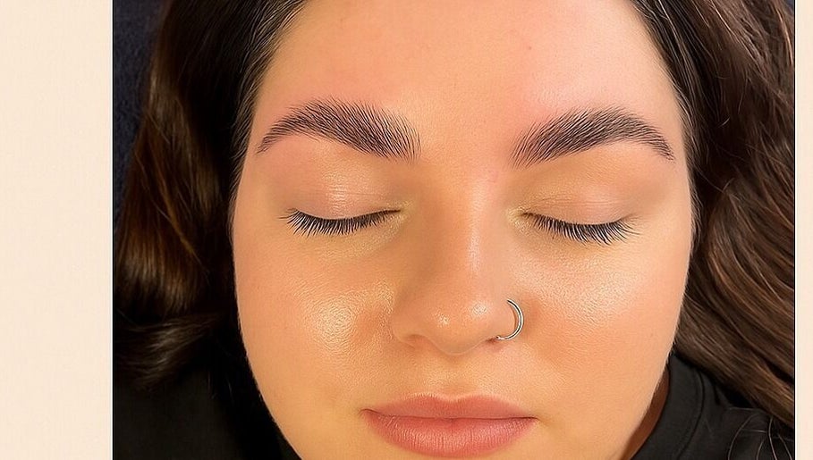 Perfectly shaped brows at Lumina Beauty Salon, Whittlesey, England, GB showcasing expert beauty care.