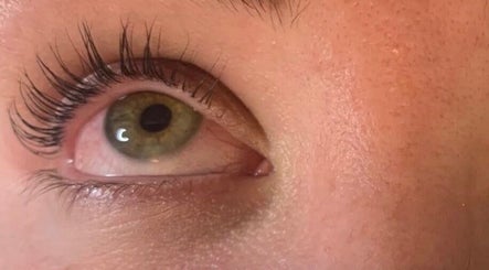 Close-up of expertly done eyelash extensions at Lumina Beauty Salon, Whittlesey, England, GB.