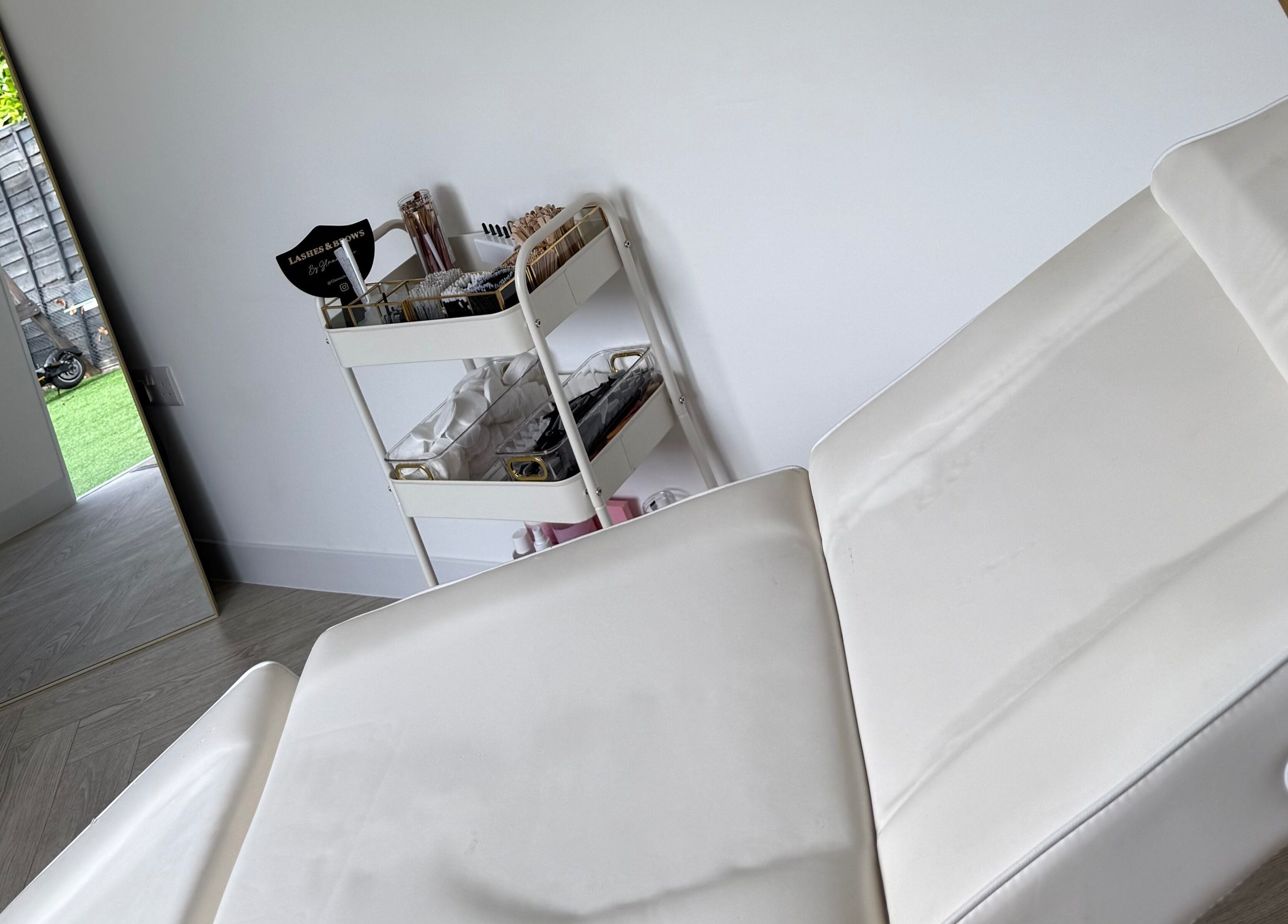 Relaxing treatment room at Glam Up by Lex in Coventry, England, GB with a comfortable massage bed.