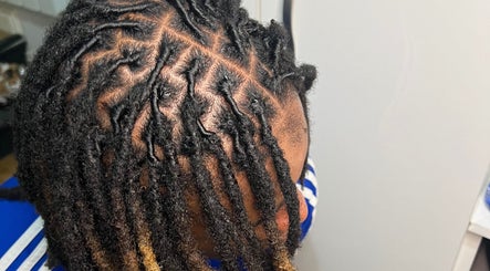 Close-up of detailed braiding at PA Beauty, Leicester, England, GB showcasing textured hairstyles.