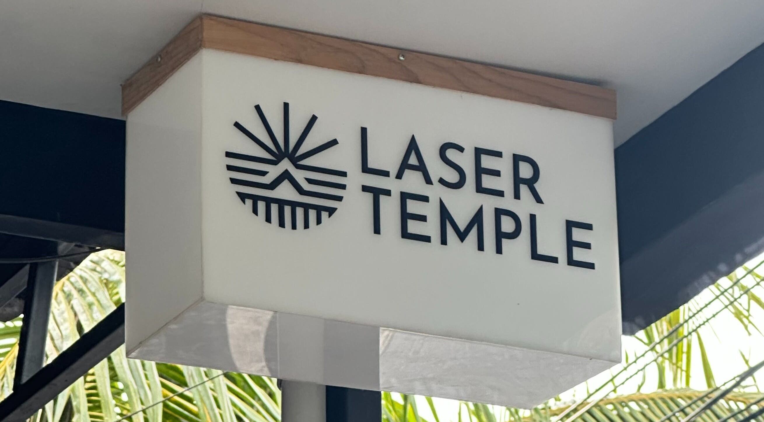 Cartel de LASER TEMPLE ULUWATU en Bali, Bali, ID, destacando su moderna estética.