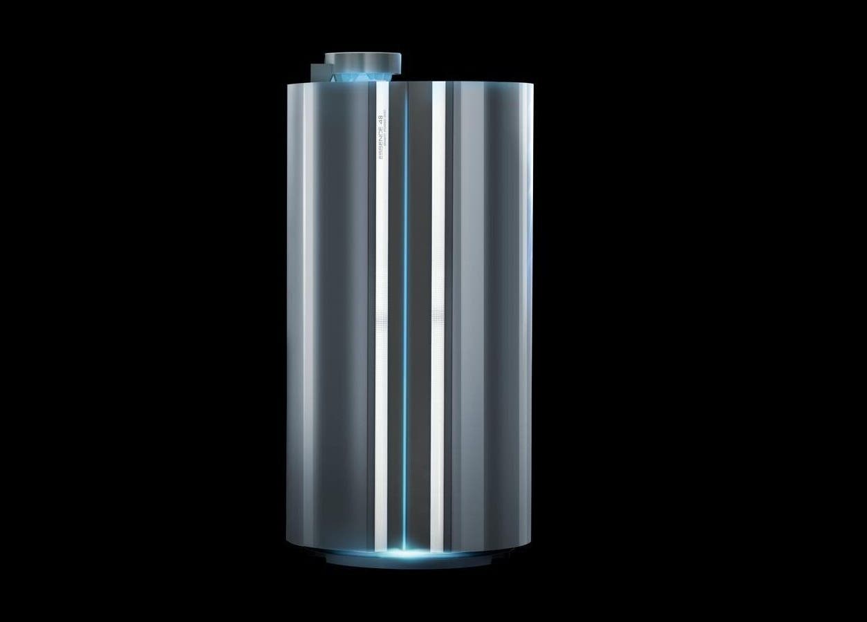 State-of-the-art tanning pod at FIV5 Tanning & Barbering, Sandy, England, GB.