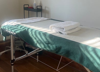 Relaxing spa table at Chin Up Manual Face Therapy, Huddersfield, England, GB for a rejuvenating experience.