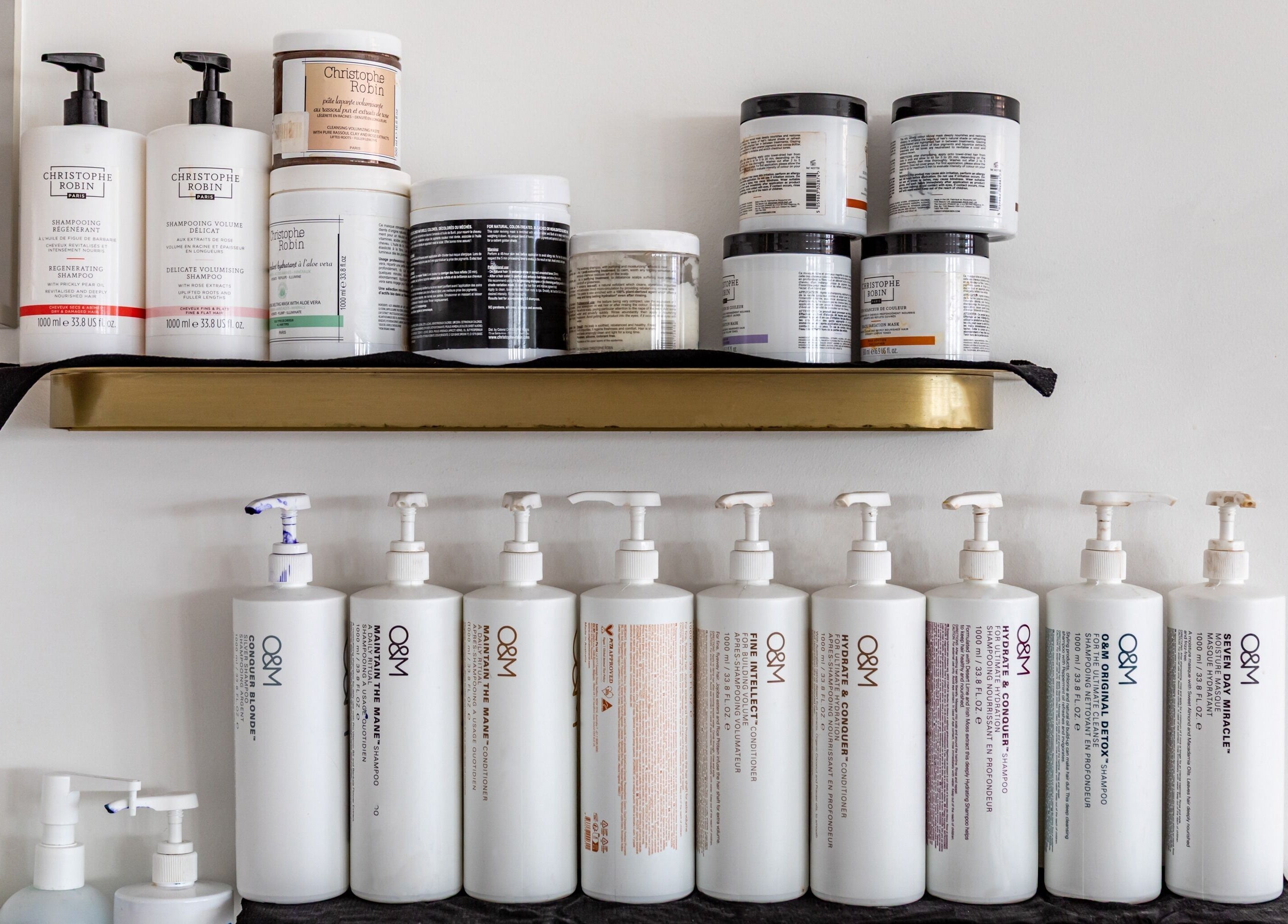High-end hair care products on display at Cali Studio, Campbell, Australian Capital Territory, AU.