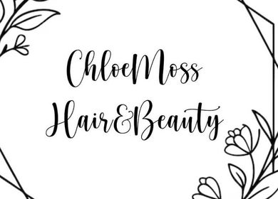 ChloeMossHair&Beauty logo with floral design, Sudbrooke, England, GB.