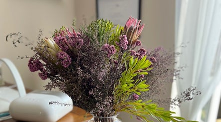 Vibrant floral arrangement at Solely Elegant, Thornaby, England, GB, enhancing a serene, modern ambiance.