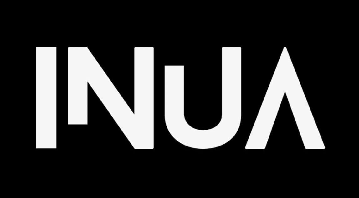 Inua Spa logo in bold white text on black background in Yarmouth, Nova Scotia, CA.