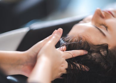 Head spa treatment at Fabulashes and Head Spa, Cincinnati, Ohio, US, offering ultimate relaxation.